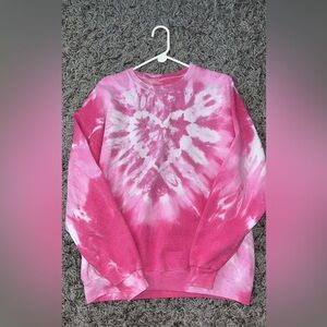 heart tye dye urban outfitters crewneck